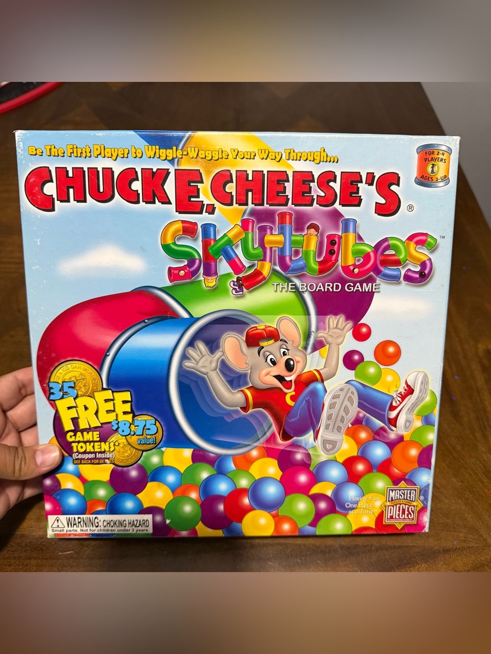Vintage Chuck E Cheese’s Skytubes Board Game